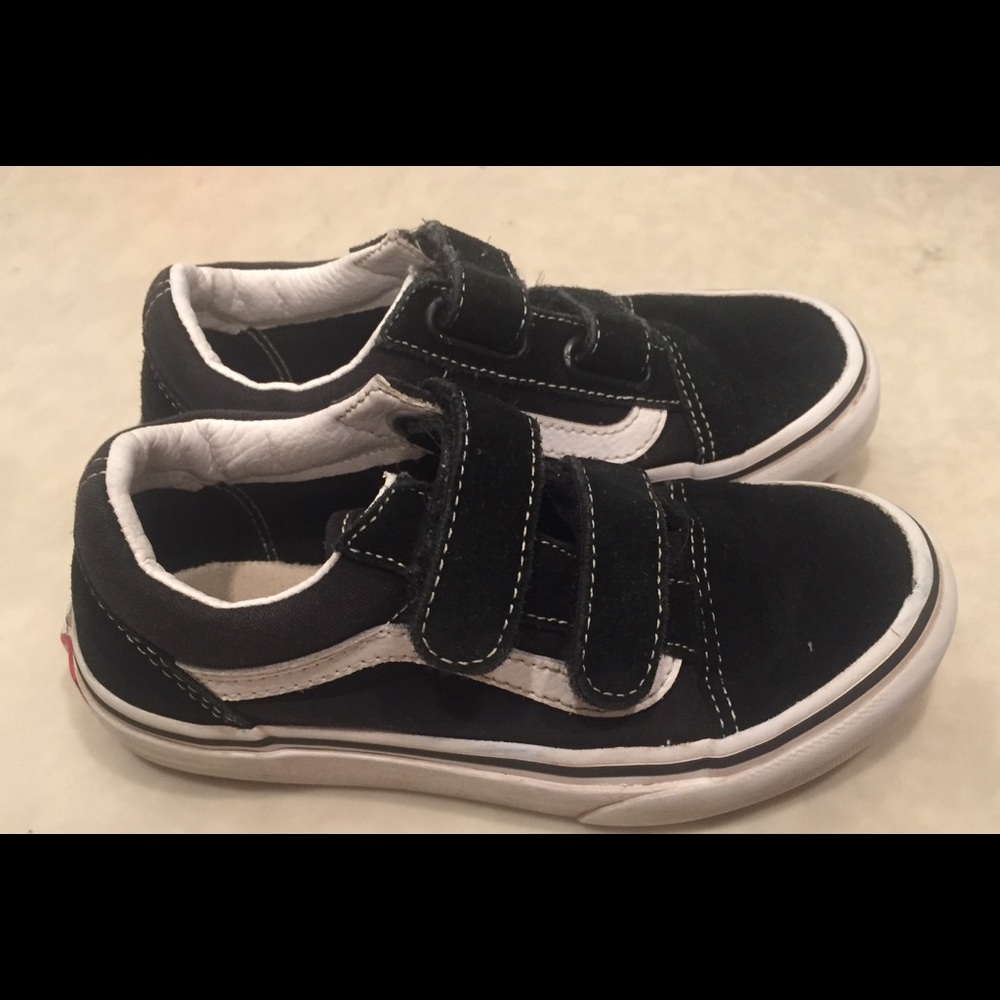 EUC Velcro little kids Vans